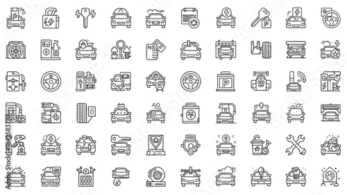 Business web icons set collection illustration design pattern with people symbol sign vector arrows for internet computer travel