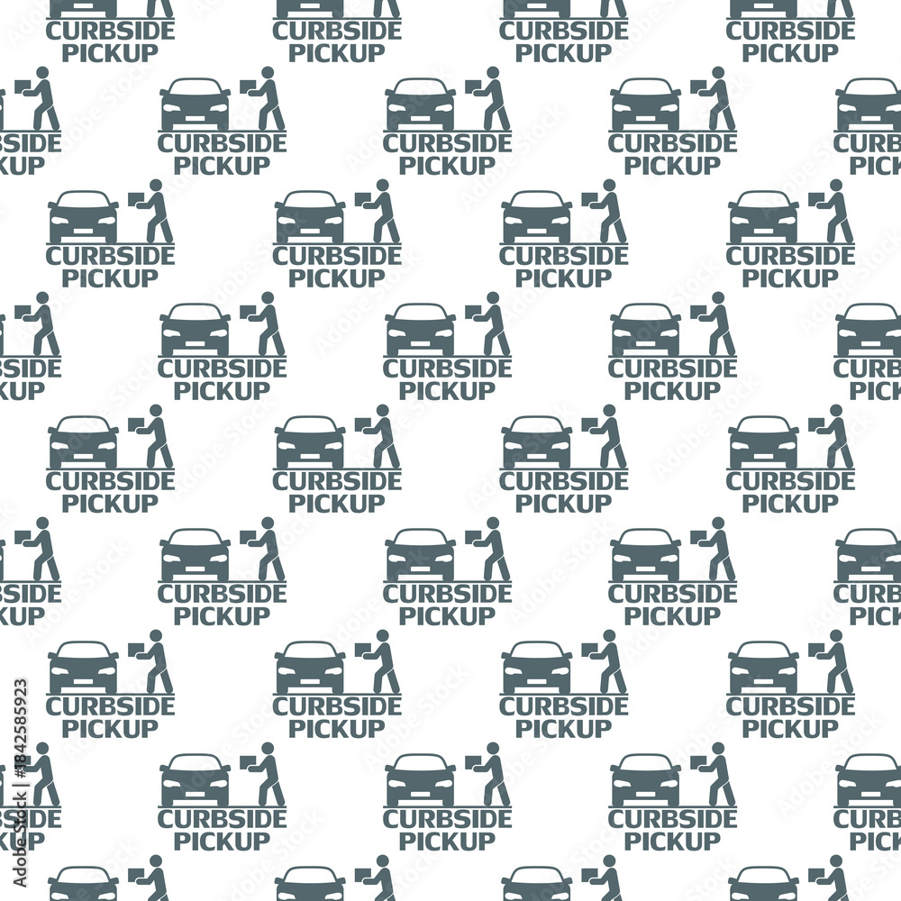 Obraz premium Order pickup seamless pattern isolated on white background