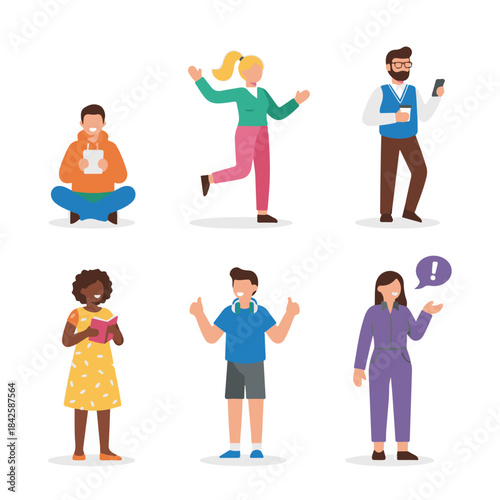 set of business people icons in vector style