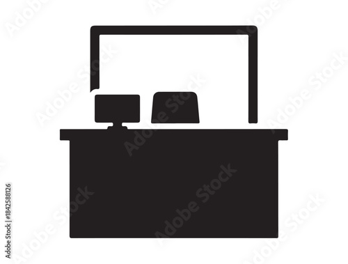 Pouch Feeder Feeder icon in silhouette white background.