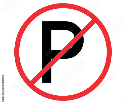 Parking sign icon set simple design.
