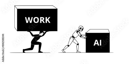 Human Effort vs. AI Efficiency: Automation Advantage. Job Competition.