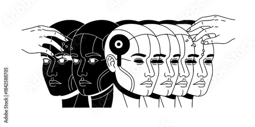 Robotic Cloning: AI Creates a Uniform, Automated Workforce. Loss of Individuality.