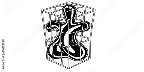 Organic vs. Geometric: AI Structure Restricting Human Fluidity. Design Concept.