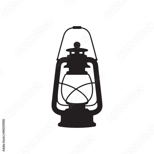 vintage oil lamp. vector eps 10