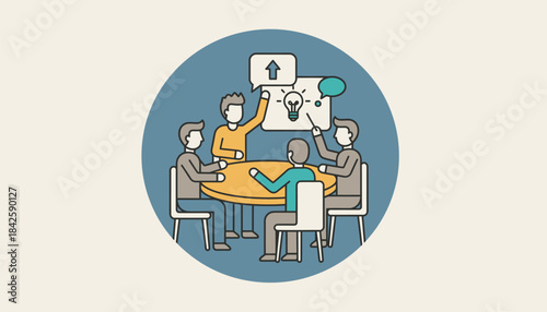 A sprint retrospective meeting where team members gather to reflect on the completed work sharing insights on improvements and lessons learned.