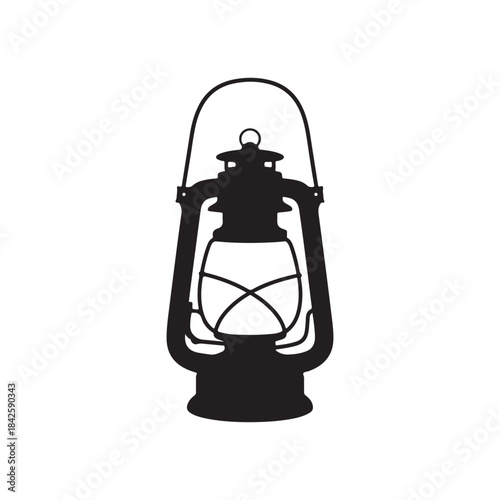 vintage oil lamp. vector eps 10
