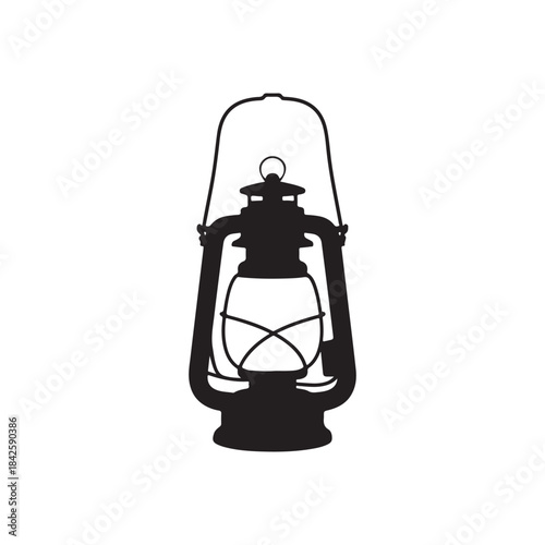 vintage oil lamp. vector eps 10