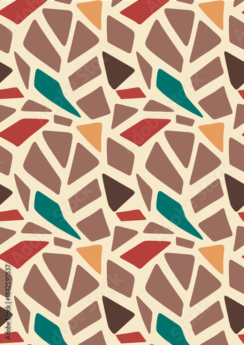 Quadro su tela Motif safari coloré de tâches de girafes– Fond répétable pour designs créatifs e