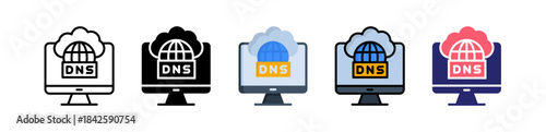 Dns Multiple Style Icon Set Collection. 