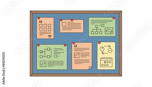 A bulletin board filled with inspirational quotes coding tips and upcoming events for students in the bootcamp.