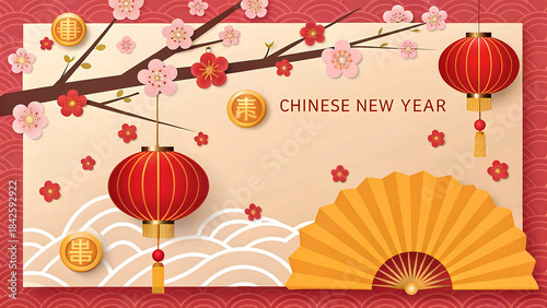 Chinese New Year poster and template