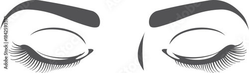 The image is of a woman s eyes with long lashes