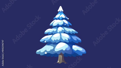 Christmas, New Year, forest, fir tree, conifers, trees, snow, sky, ice, freshness, vector, graphics, holiday, children's, joy, dream, family, congratulations, postcards, design, Christian traditions.