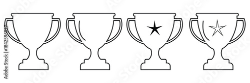 Trophy icon. Trophy cup, winner cup, victory cup icon. Reward symbol sign for web and mobile eps 10