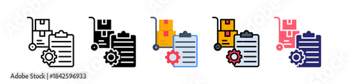 Inventory Management Multiple Style Icon Set Collection. 