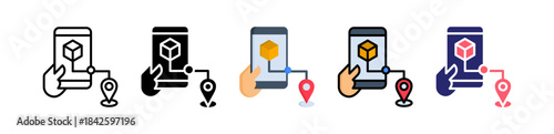 Order Tracking Multiple Style Icon Set Collection. 