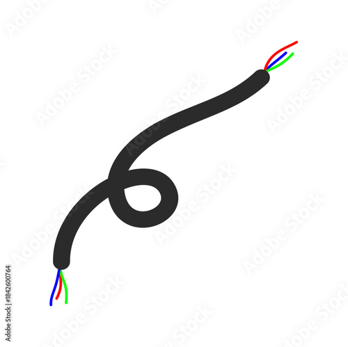 Broken Electrical Cable Illustration