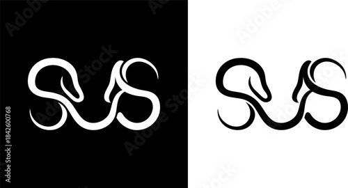 King Cobra Head Side View Line Art Vector Logo. Minimalist Snake Inside Circle Illustration. Elegant Reptile Symbol for Branding, Identity, and Badge Design in Black and White.