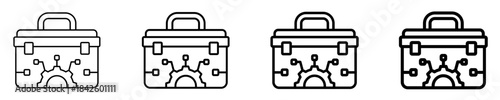 Toolbox Gear  Icon Set Different Style Collection