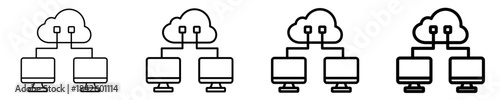 Cloud Computing  Icon Set Different Style Collection