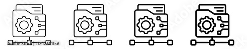 Server Gear  Icon Set Different Style Collection