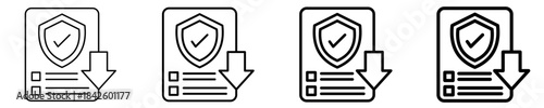 Document Security  Icon Set Different Style Collection