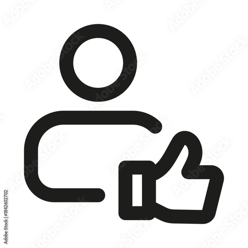 Modern Customer Trust Icon for Loyalty, Confidence, and Reliability