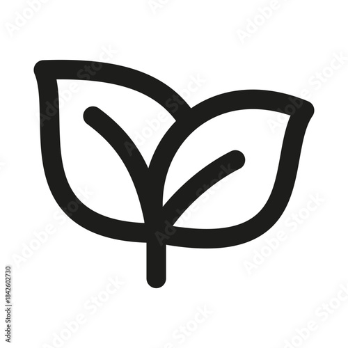 Modern Leaf Icon for Nature, Environment, and Eco-Friendly Design