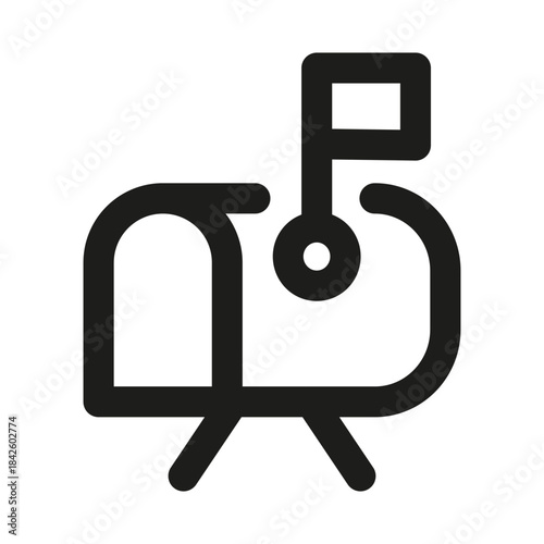 Modern Mailbox Icon for Messages, Letters, and Postal Communication