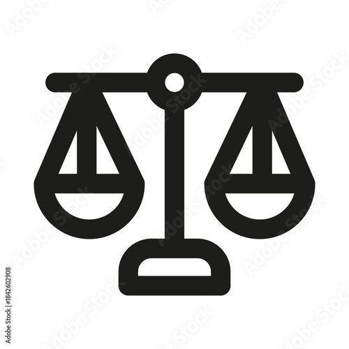 Scale Icon. Modern Professional Minimal Line Vector Symbol for Balance and Measurement