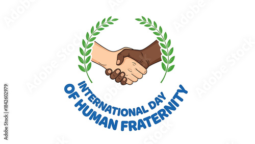 Official international day of human fraternity emblem design for global unity and peace initiatives