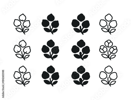 Alternative Protein Logos. Alternative protein snacks. Icon set.