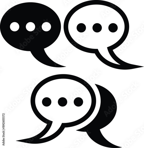 Colorful Chat Message Icon – Modern Interface Design