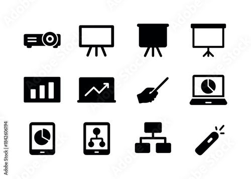 Visual Aids Icons. Using visual aids. Solid icon set of using vi