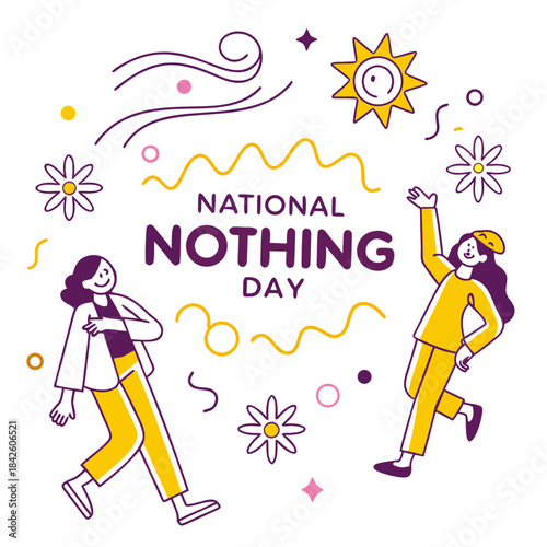 NATIONAL NOTHING DAY vector illustration 