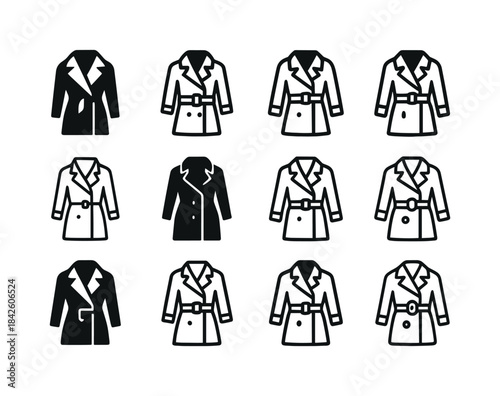 Trench Logo Variations. Trench. Icon set. Set Logo of trench: of