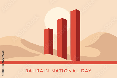 Clean geometric Bahrain National Day 