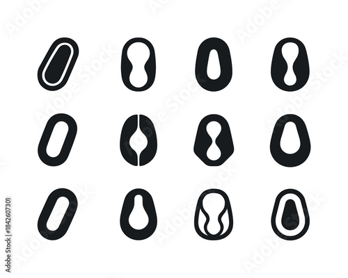 Wearable Stress-Relief Icons. Wearable stress-relief gadgets. Ic