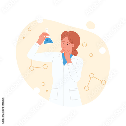 INTP MBTI type of personality, intuitive introvert with logical thinking vector illustration