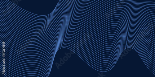 Blue background metal pattern line style. Modern blue technology abstract background. EPS 10