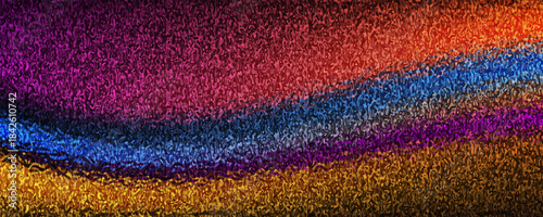 Groovy pattern background of creative gradient with reeded glass texture. Vector Y2K retro gradient background with glass displacement effect of 3D ribbed glass morphism texture