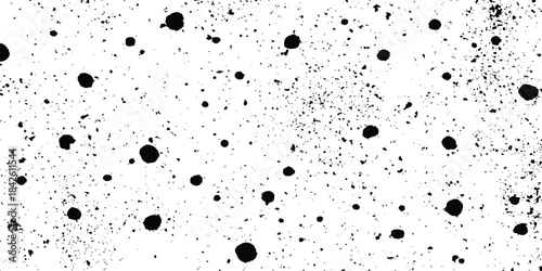 Beige grain texture with small grunge noise and dots. Classic simple pattern. Abstract white background with black particles. Texture of dust particles, which are located at a sufficient distance. 