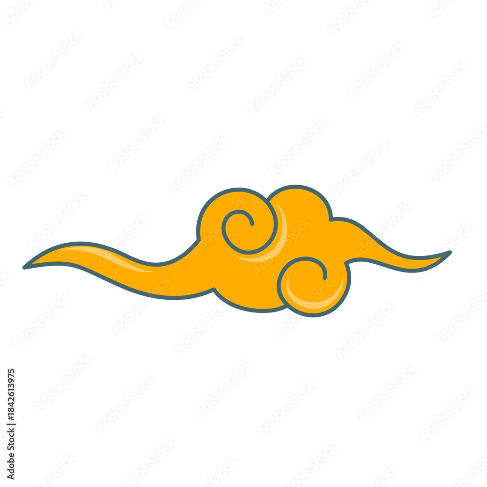 Naklejka premium Chinese Cloud Illustration