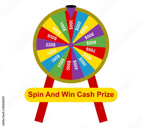 Wheel of fortune, colorful spinning fortune wheel. Realistic roulette design for lottery, casino games