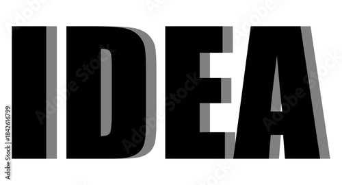 black3D IDEA Word. Creative Innovation Concept Vector Design