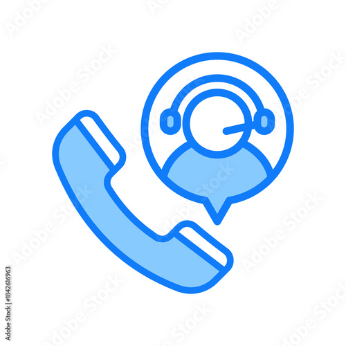 Phone Support blue icon