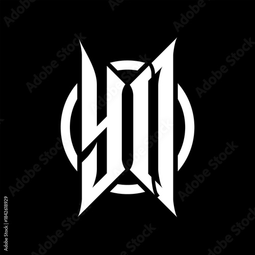 YO Monogram Logo on Black Background