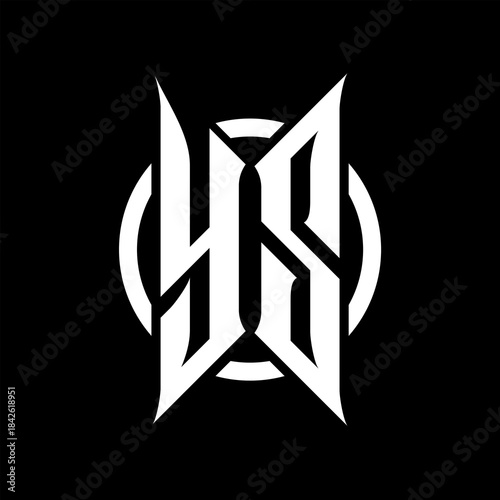 YS Monogram Logo on Black Background