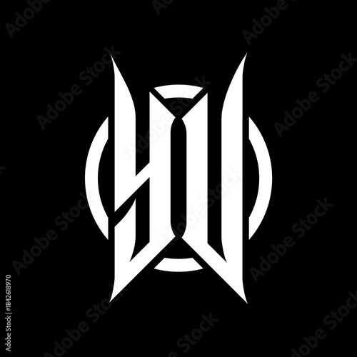 YU Monogram Logo on Black Background